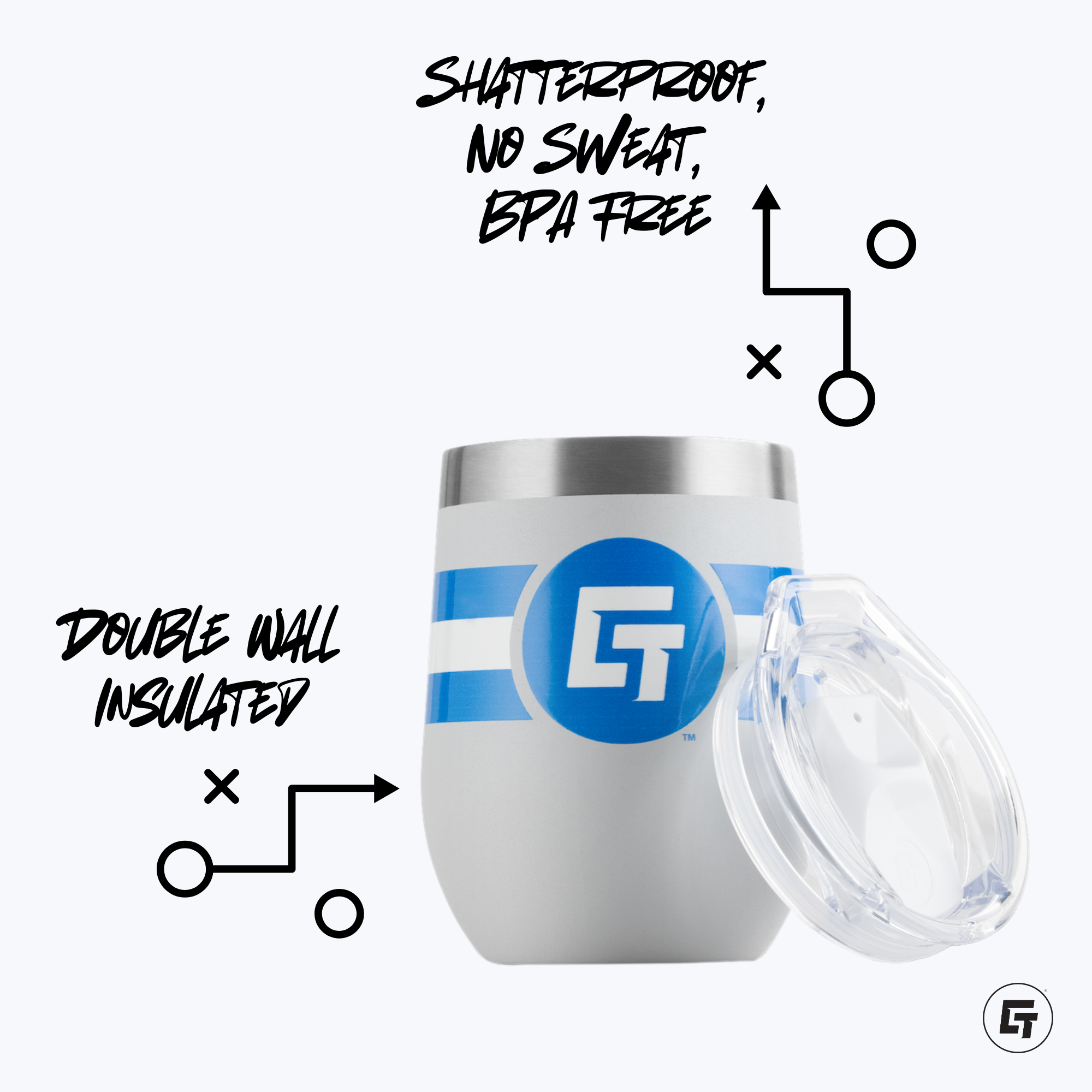 Vegas High Rollers - 12oz Black Stemless Tumbler